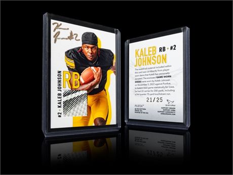 (#21/25) 2023 Iowa Swarm Kaleb Johnson Relic Card