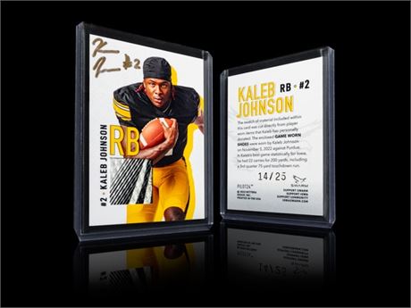 (#14/25) 2023 Iowa Swarm Kaleb Johnson Relic Card