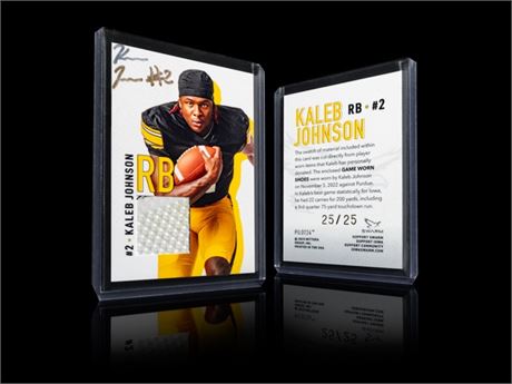 (#25/25) 2023 Iowa Swarm Kaleb Johnson Relic Card