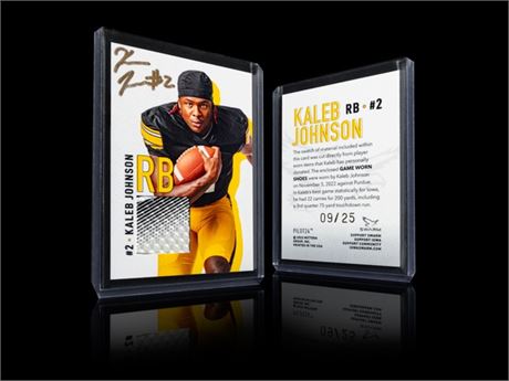 (#09/25) 2023 Iowa Swarm Kaleb Johnson Relic Card