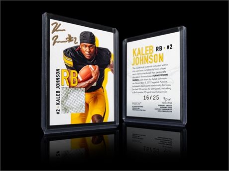 (#16/25) 2023 Iowa Swarm Kaleb Johnson Relic Card