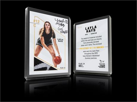 2025 Layla Hays Relic Card (#10/10)